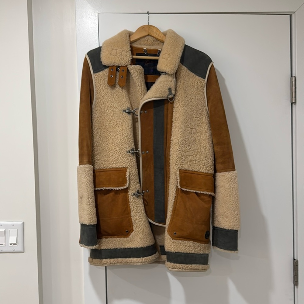 Shearling and Suede Scotch & Soda Coat Size Medium